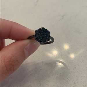 Kendra Scott Black Druzy Ring